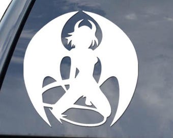 Sexy Vampire Girl Bat Devil Sticker Decal For Car Truck Motorcycle Window Bumper Helmet Mug Laptop Wall Home Decor