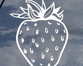 Strawberry Fruit Farmer Farming Garden Sticker Decal For Car Truck Motorcycle Window Bumper Helmet Mug Laptop Wall Home Decor