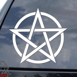 Pentagram Satanic Star Wiccan Satan Devil Symbol Sticker Decal For Car Truck Motorcycle Window Bumper Helmet Bottle Mug Laptop Wall Decor