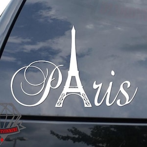 Eiffel Tower Paris France City Landmark Romance Sticker Decal For Car Truck Motorcycle Window Bumper Helmet Mug Laptop Wall Home Decor