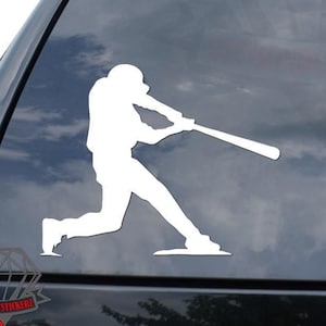 Baseball Player Hitter Batter Field Sport Sticker Decal For Car Truck Motorcycle Window Bumper Helmet Mug Laptop Wall Home Decor