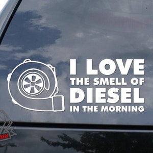 Diesel Turbo Engine I Love Smell of Diesel Mechanic Sticker Decal For Car Truck Motorcycle Window Bumper Helmet Mug Laptop Wall Home Decor