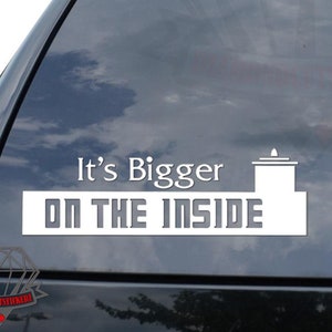 It&#39;s Bigger On The Inside Tardis Phone Booth Sticker Decal For Car Truck Motorcycle Window Bumper Helmet Mug Laptop Wall Home Decor