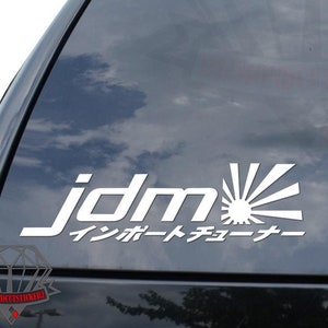 Japanese Kanji Rising Sun JDM Racing Motorsports Sticker Decal For Car Truck Motorcycle Window Bumper Helmet Mug Laptop Wall Home Decor