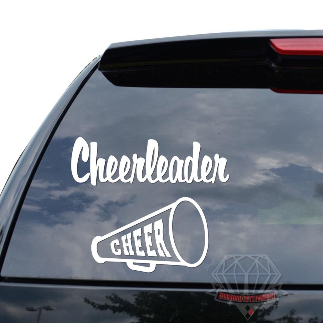 Cheerleader Cheer Megaphone Speaker Cheerleading Sticker Decal for Car ...