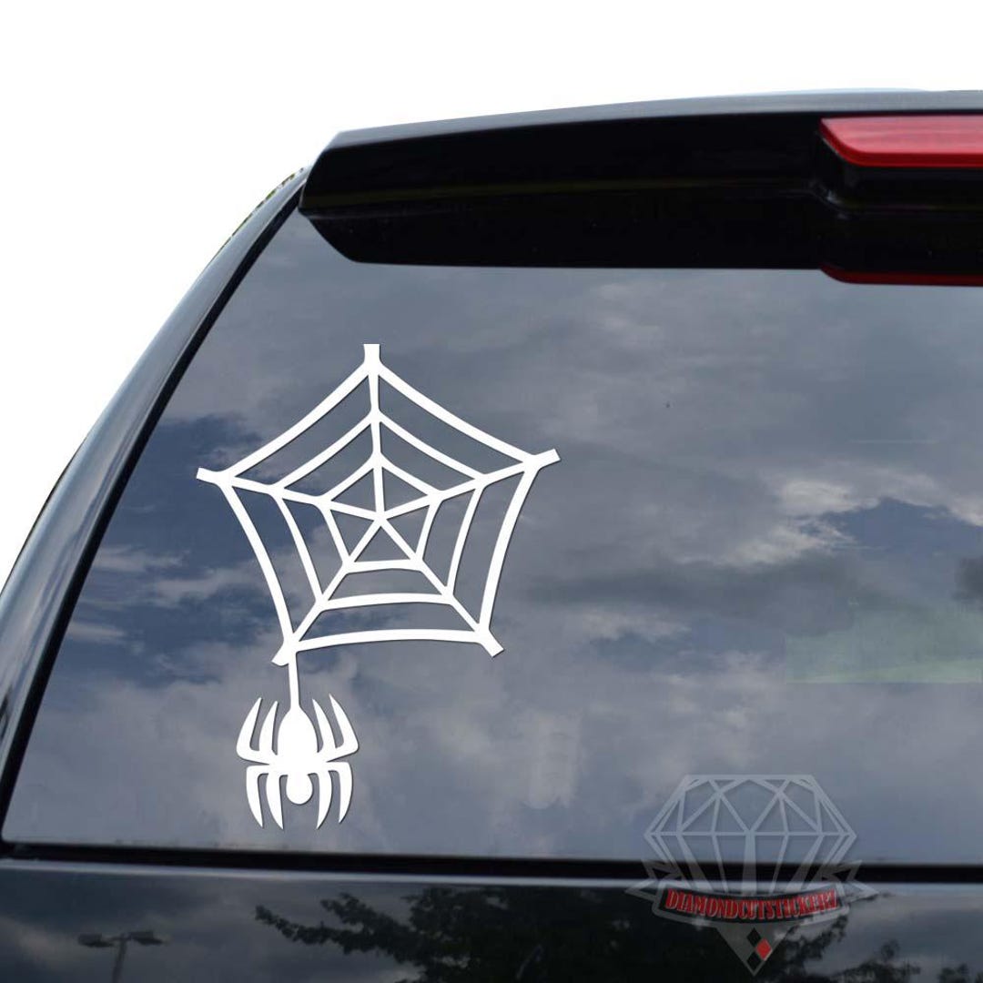 Spider Cobweb Web Halloween Sticker Decal for Car Truck Motorcycle ...