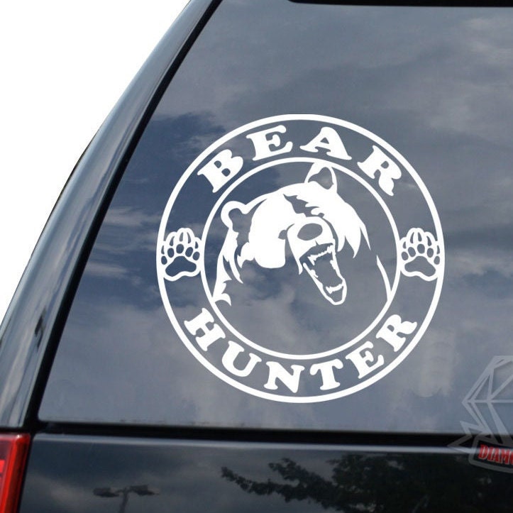 Black Bear Paw Prints Tracks Hunting Hunter Sticker Decal For Car Truck Motorcycle Window Bumper Helmet Bottle Laptop Wall Home Office Decor