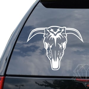 Longhorn Cow Bull Skull Bones Cattle Ranch Style 4 Sticker Decal For Car Truck Motorcycle Window Bumper Helmet Bottle Laptop Wall Home Decor