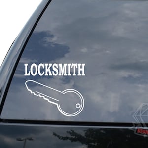 Locksmith Key Lock Vault Door Sticker Decal For Car Truck Motorcycle Window Bumper Helmet Bottle Mug Laptop Wall Home Office Decor
