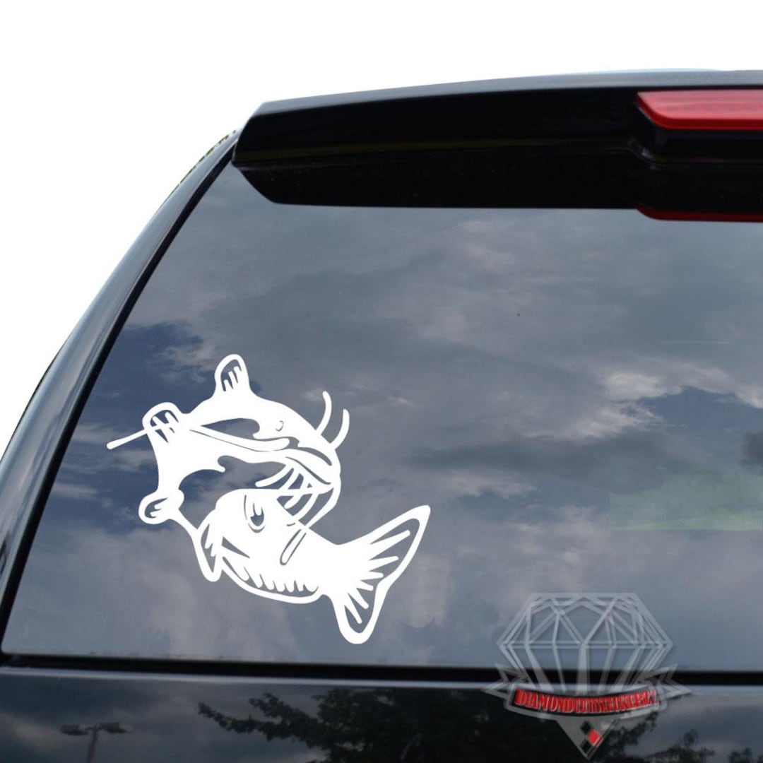 Catfish Fish Fishing Fisherman Sticker Decal for Car Truck Motorcycle ...