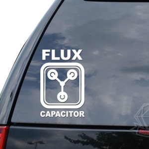 Flux Capacitor Time Travel Car Machine Sticker Decal For Car Truck Motorcycle Window Bumper Helmet Bottle Mug Laptop Wall Home Office Decor