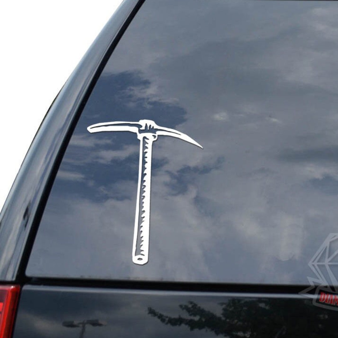 Miner Hammer Pick Dig Digger Excavator Sticker Decal for Car Truck ...