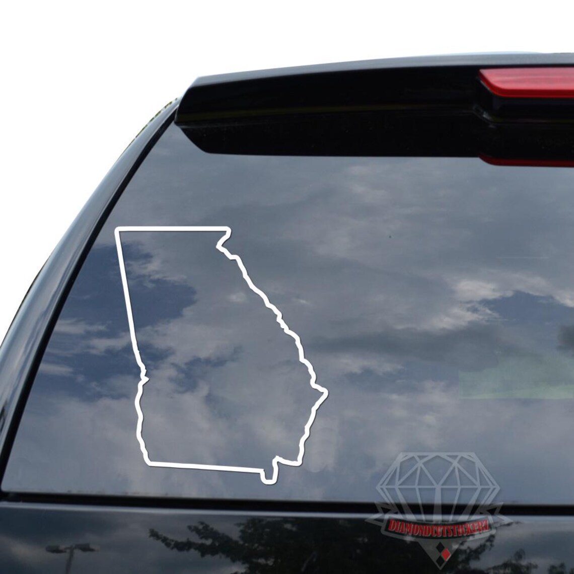Georgia State Map Outline Sticker Decal for Car Truck Motorcycle Window ...