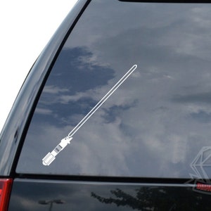 Lightsaber Jedi Force Wielder Sword Sticker Decal For Car Truck Motorcycle Window Bumper Helmet Bottle Mug Laptop Wall Home Office Decor
