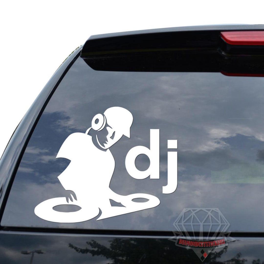 DJ Disc Jockey Turntable Music Club Techno Trance Disco Sticker Decal ...