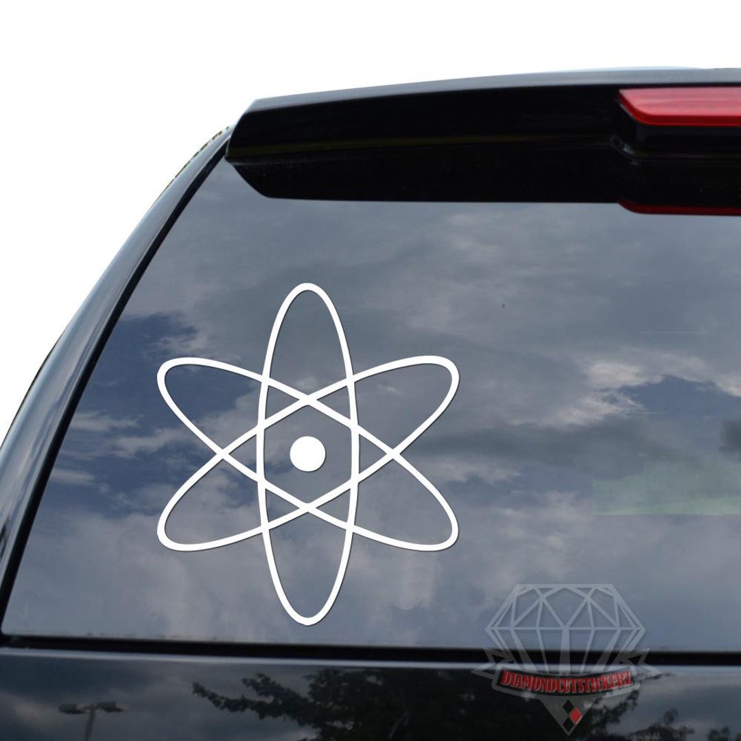 Sticker Science Atom Atom Science Electron Proton Orbital Physic Sticker Decal for Car Truck ...