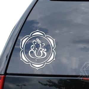 Hindu Om Ganesh Lord Ganesha Sticker Decal For Car Truck Motorcycle Window Bumper Helmet Bottle Mug Laptop Wall Home Office Decor