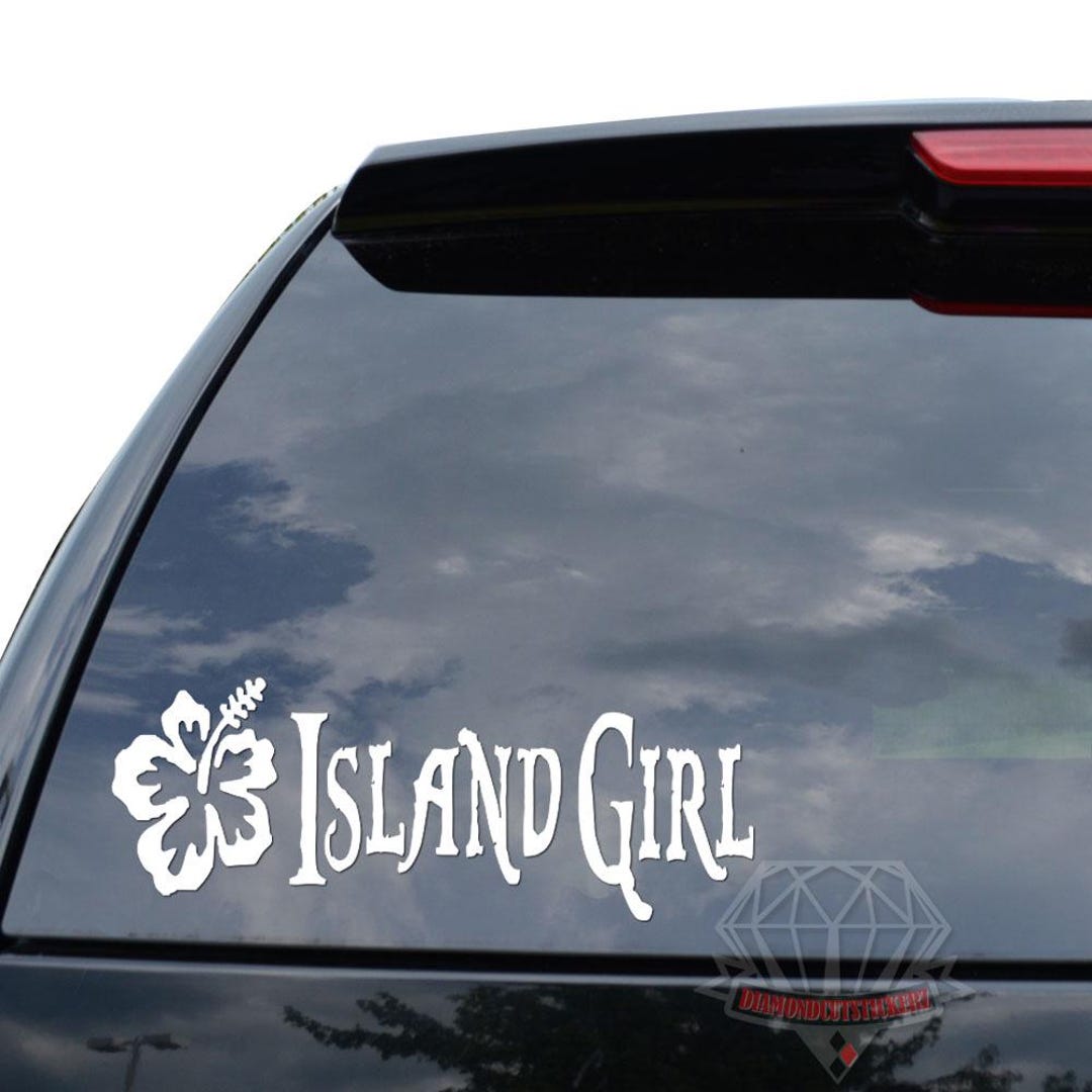 Hawaii Hawaiian Island Girl Tropical Hibiscus Flower Sticker Decal for ...
