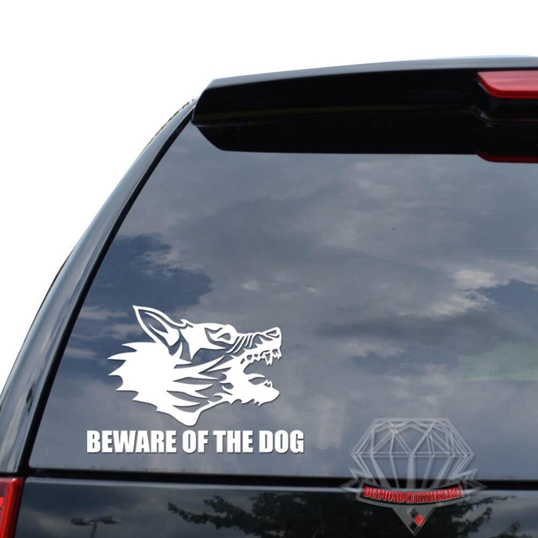 Warning Sign Beware of the Dog Angry Barking Sticker Decal for Car ...