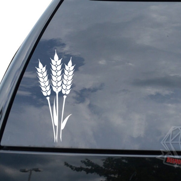 Wheat Chaff Farmer Flour Bread Sticker Decal For Car Truck Motorcycle Window Bumper Helmet Bottle Mug Laptop Wall Home Office Decor