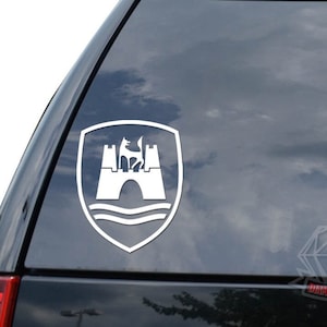 Wolfsburg Germany Coat of Arms Castle Sticker Decal For Car Truck Motorcycle Window Bumper Helmet Bottle Mug Laptop Wall Home Office Decor