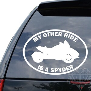 My Other Ride Cam Spyder Motorcycle Motorbike Street Bike Racing Sticker Decal For Car Truck Window Bumper Helmet Mug Laptop Wall Home Decor