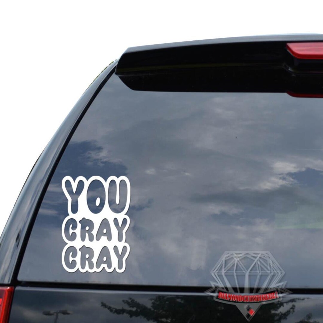 Funny Crazy Are You Cray Cray Sticker Decal for Car Truck Motorcycle ...