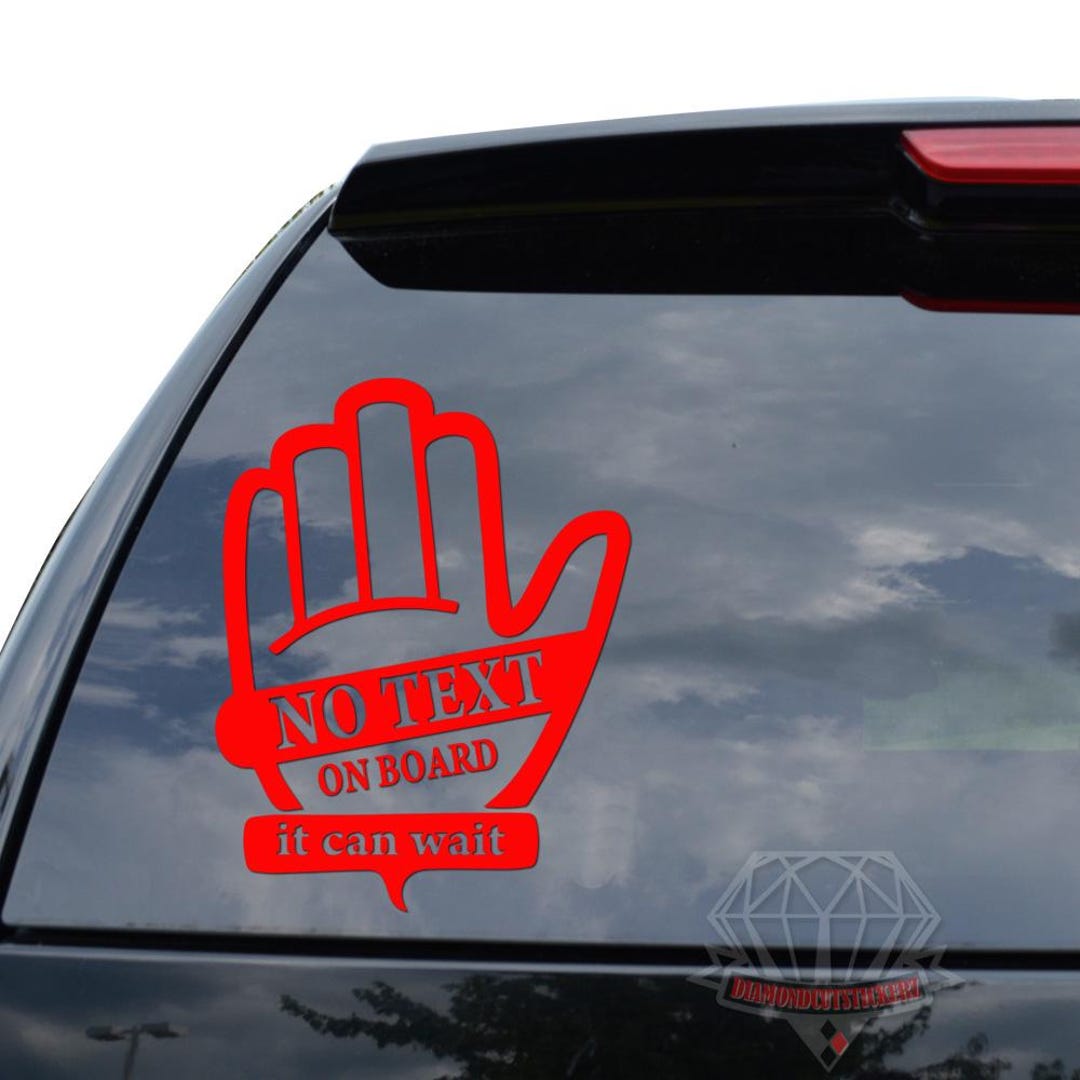 Stop No Text Texting on Board Sticker Decal for Car Truck Motorcycle ...