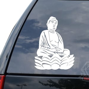 Buddhist Buddhism Buddha Enlightenment Sticker Decal For Car Truck Motorcycle Window Bumper Helmet Bottle Mug Laptop Wall Home Office Decor