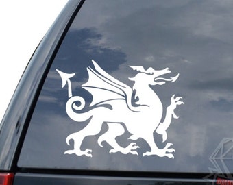 Red Dragon Wales Welsh Flag King UK Britain Sticker Decal For Car Truck Motorcycle Window Bumper Helmet Bottle Laptop Wall Home Office Decor