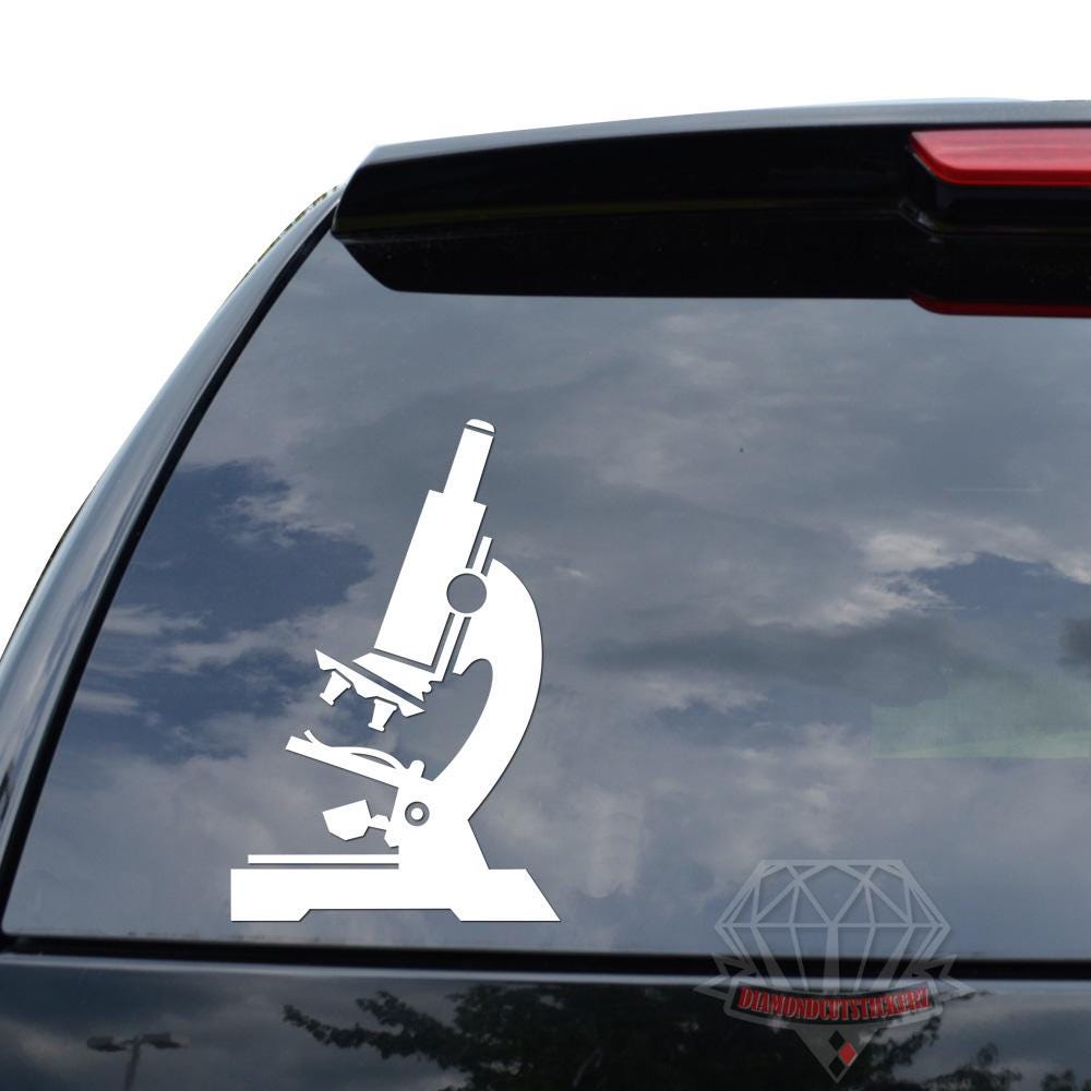 Physical Science Microscope Sticker Microscope Lab Research Scientist Science Biology Sticker Decal for Car ...