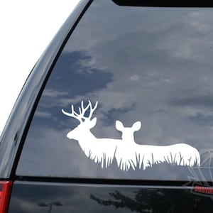 Deer Family Buck Hunting Hunter Wildlife Outdoor Sticker Decal For Car Truck Motorcycle Window Bumper Helmet Laptop Wall Home Office Decor