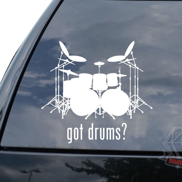 Got Drums Drummer Rock Band Sticker Decal For Car Truck Motorcycle Window Bumper Helmet Bottle Mug Laptop Wall Home Office Decor