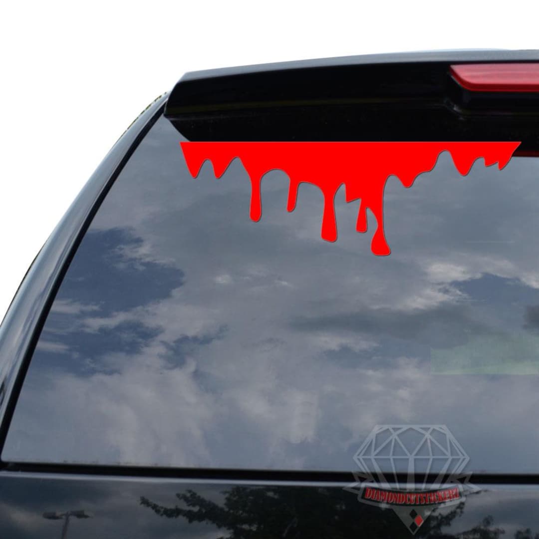 Bleeding Dripping Blood Cut Injury Sticker Decal for Car Truck ...