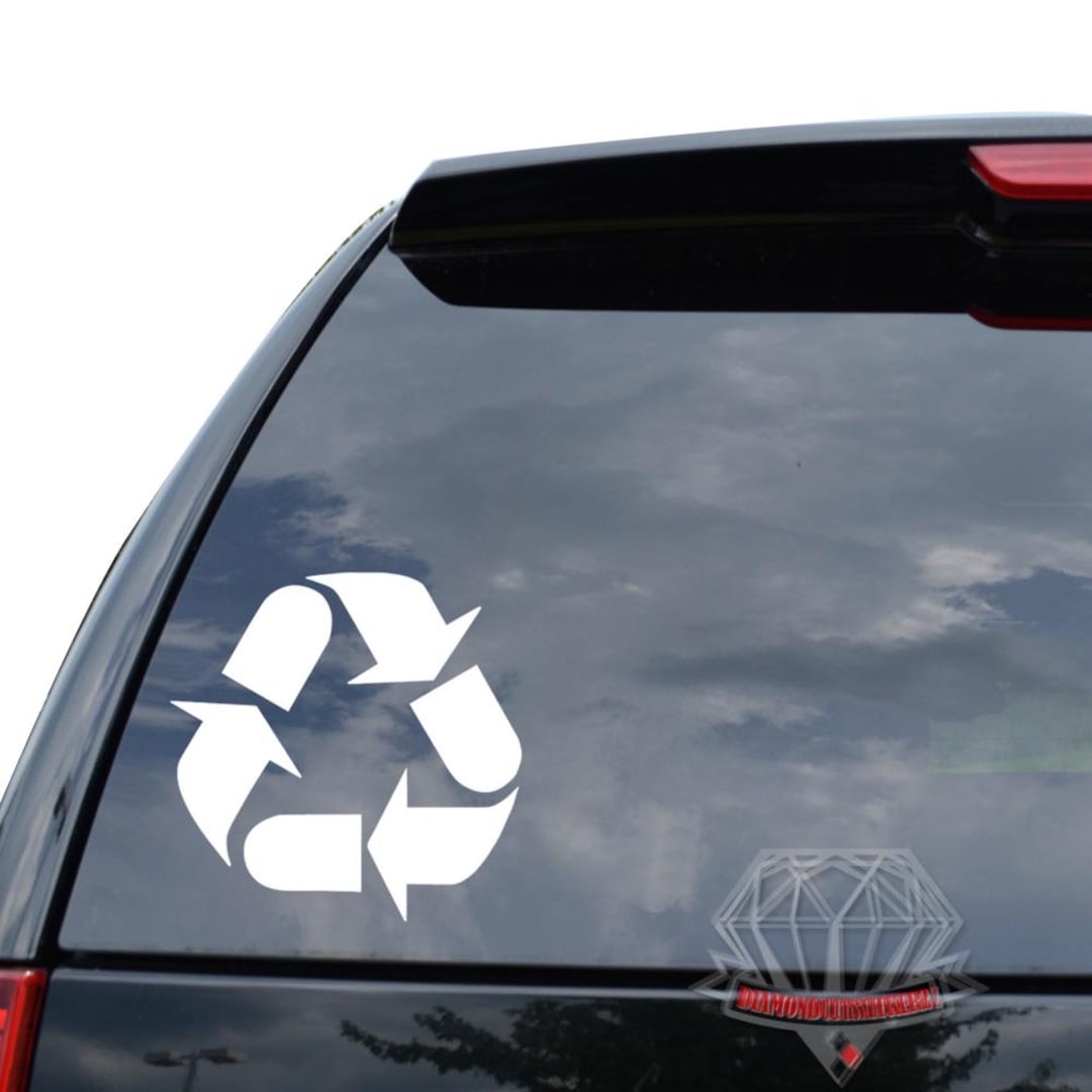 Recycle Program Decal Recycle Trash Symbol Recycling Reuse Sticker Decal #1 for Car Truck ...