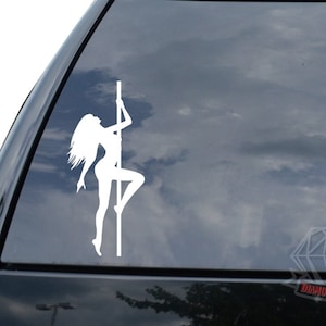 Sexy Girl Stripper Pole Dancing Strip Club Sticker Decal For Car Truck Motorcycle Window Bumper Helmet Bottle Laptop Wall Home Office Decor