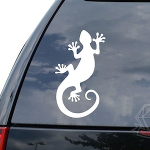 Gecko Lizard Sticker Decal For Car Truck Motorcycle Window Bumper Helmet Bottle Mug Laptop Wall Home Office Decor
