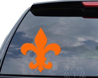 Fleur de Lis French Lily Flower Ornament Ironworker Fence Sticker Decal For Car Truck Motorcycle Window Bumper Helmet Mug Laptop Wall Decor