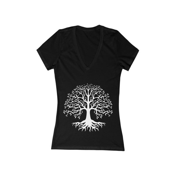 Tree Of Life Deep V Neck Shirt, Tree Shirt, Gnarled Tree T-shirt, Nature Lover Shirt, Forest Shirt, Plant Lover Shirt, Tree Root Shirts
