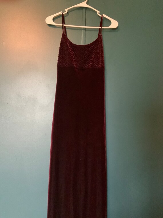 Vintage Small Red Velvet Dress