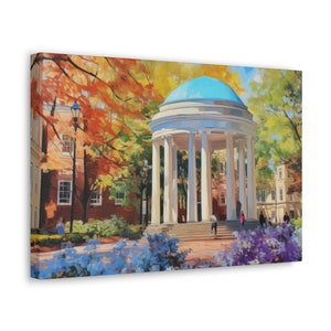 UNC Chapel Hill Old Well - Canvas Gallery Wrap, UNC Tar Heels, Graduation Gift, Dorm Decor, Apartment Decor, Office Decor, School Spirit