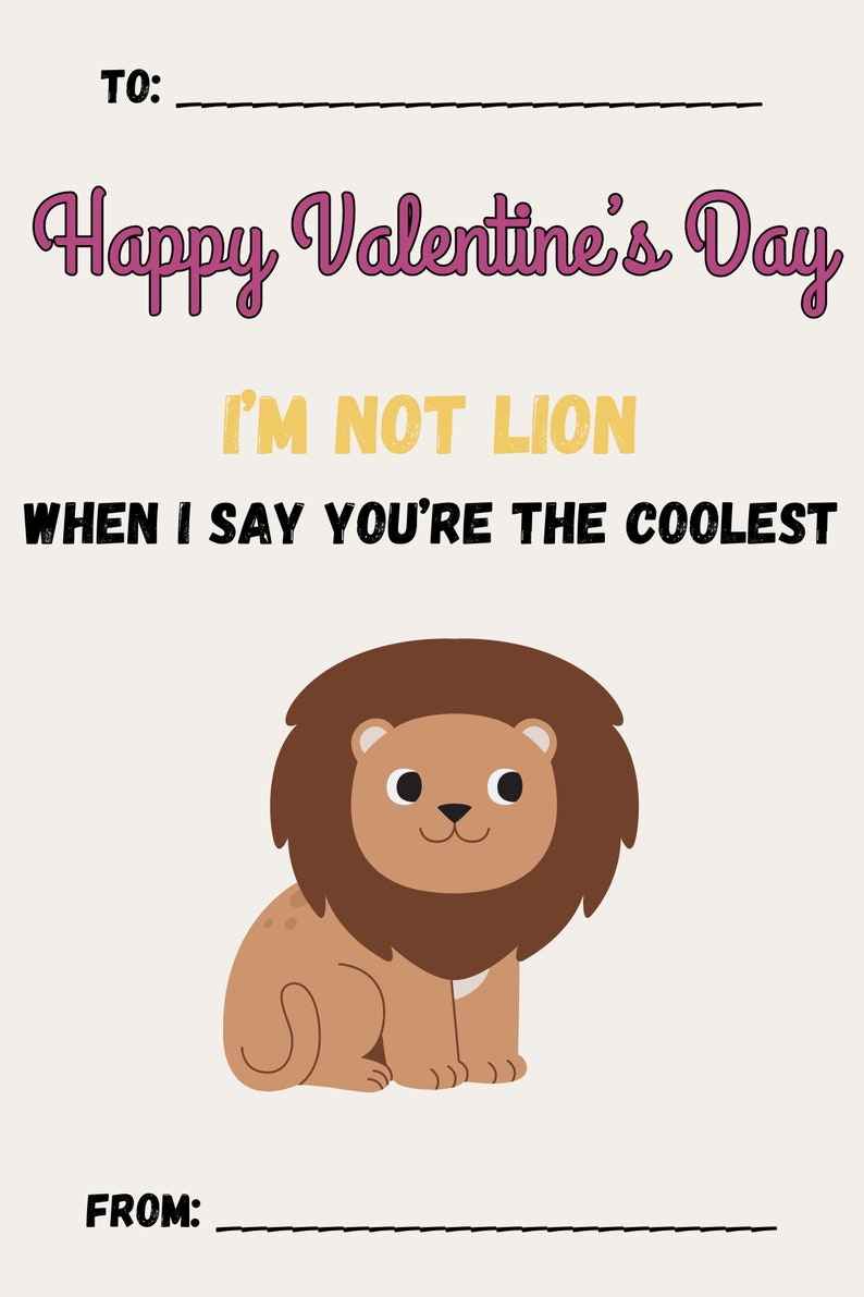 Valentine's Card for Friends Valentine's Day Canva Template - Etsy