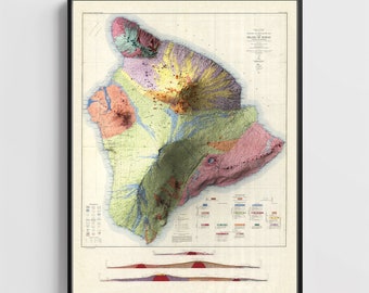 Island of Hawaii Shaded Relief | Geologic and Topographic Map