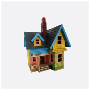 3D Wooden UP Puzzle DIY Miniature House Kit - DIY Tiny House Kit From Up Movie - Wedding Prop - Carl and Ellie - Model House Kit, School