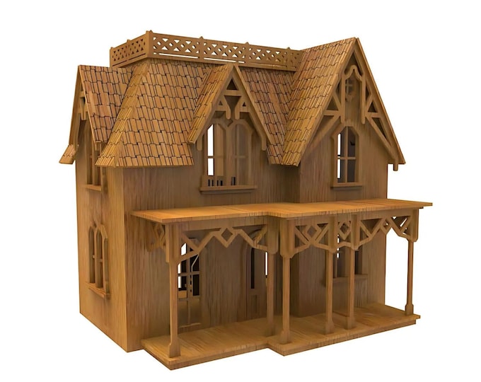 Sybil Ludington Dollhouse Kit - Little Princess - 3D Wooden Puzzle Kit - Christmas & Birthday Gift - Children Pretend Play 1:24 Scale