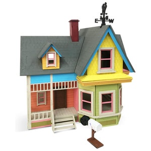 3D Wooden Puzzle UP House Kit - Birthday Gift - Wedding Prop - Carl and Ellie - Model House Kit for Family, School, Hobby, Art & Craft Gift