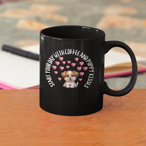 Puppy Kisses Coffee Mug: Cartoon Dog, Pet Lover Gift