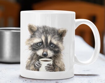 Mug raton laveur – Art animalier de la forêt