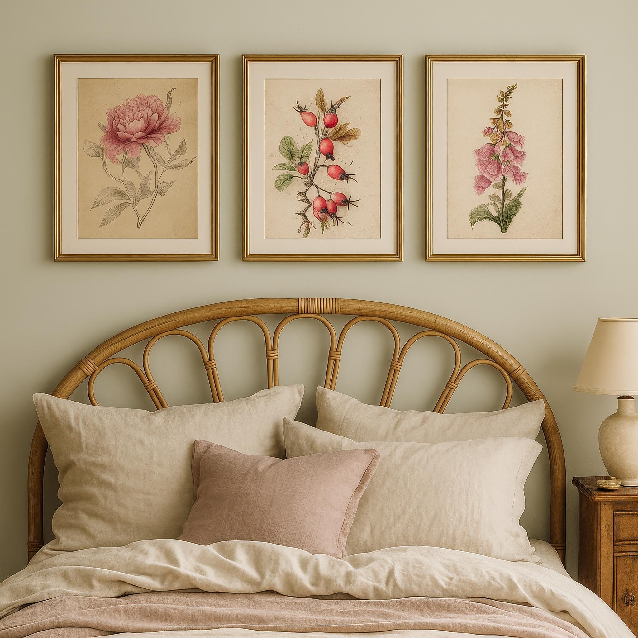 Vintage Botanical Prints: Antique Illustration Set for Cottagecore ...