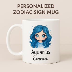 Celestial Collection: Personalized Zodiac Mug for Astrology Enthusiasts - Custom Horoscope Gift for Cosmic Souls